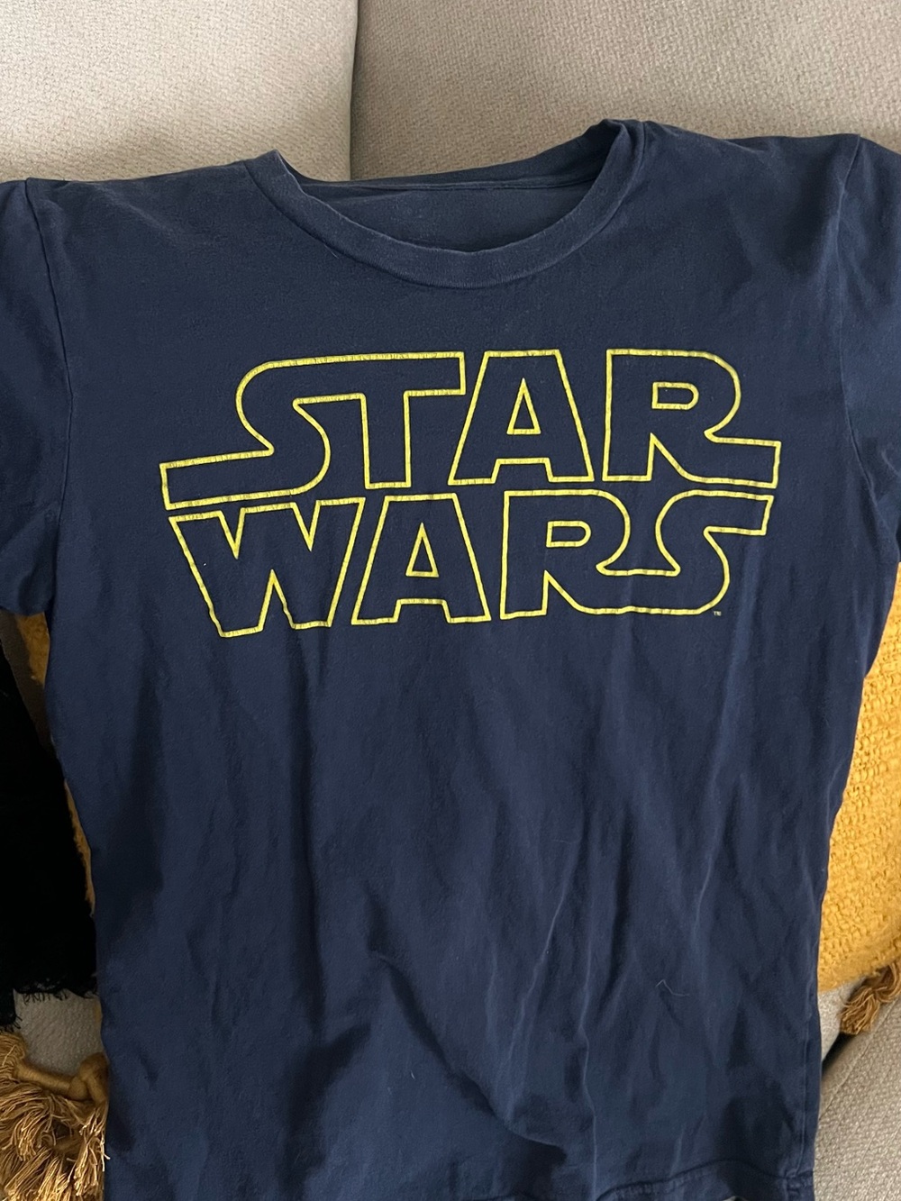 Star Wars Navy Blue Tee with Yellow Logo